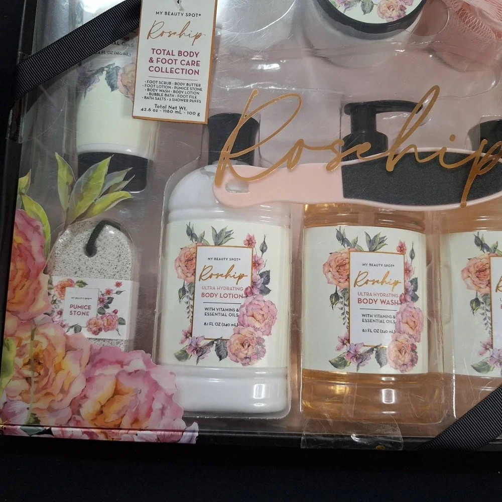 My Beauty Spot Rosehip 11pc Total Body & Foot‎ Care Collection Gift Set Xmas